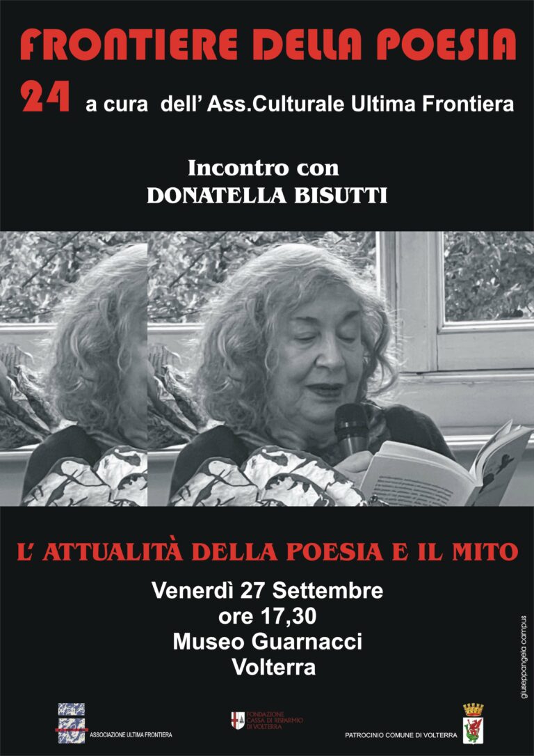 Donatella Bisutti al Museo “Guarnacci” di Volterra per “Frontiere della poesia”